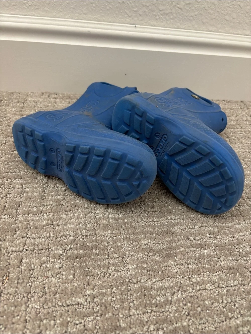 CROCS Kids Blue Handle Rain Boots